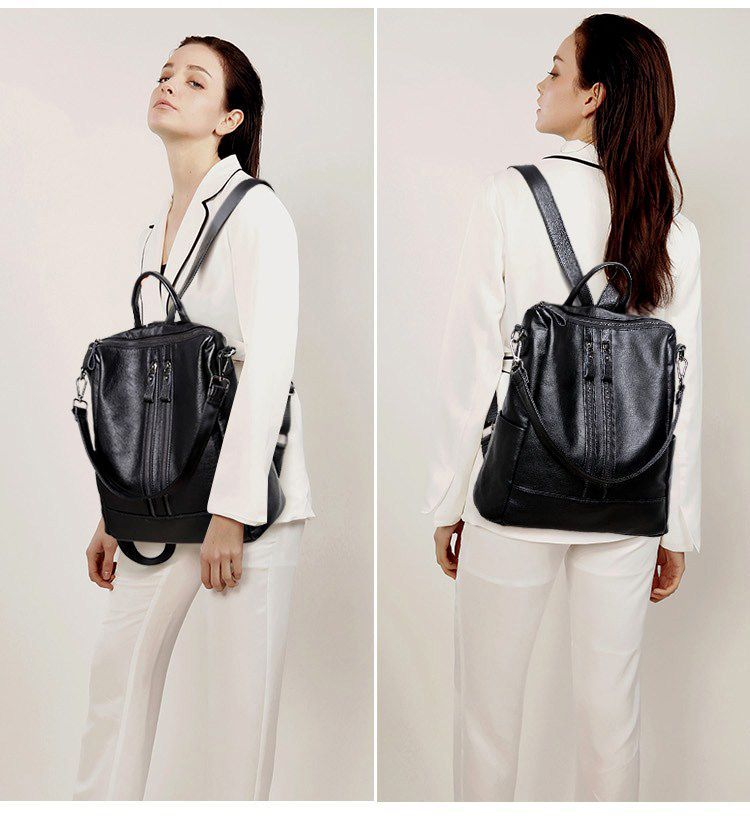 Women Soft Leather Backpack Sc - Leather Work Backpack ulasan dan harga