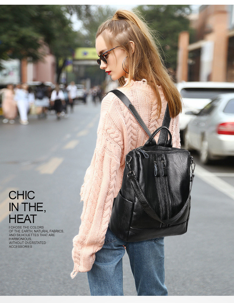 Women Soft Leather Backpack Sc - Leather Work Backpack ulasan dan harga