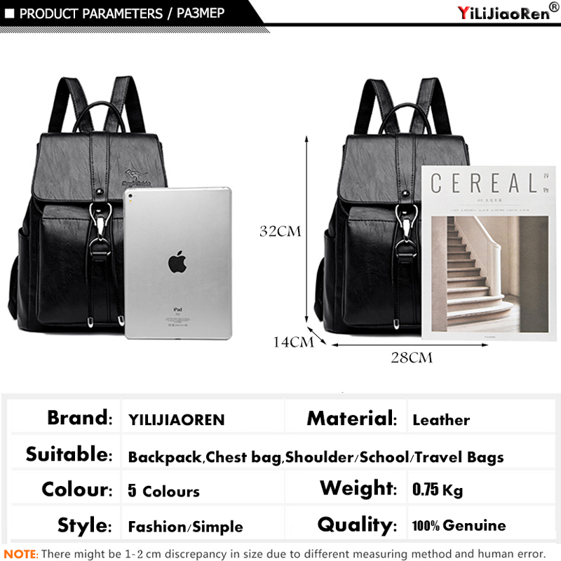 Anti Theft Backpack Women Shou - Leather Work Backpack ulasan dan harga