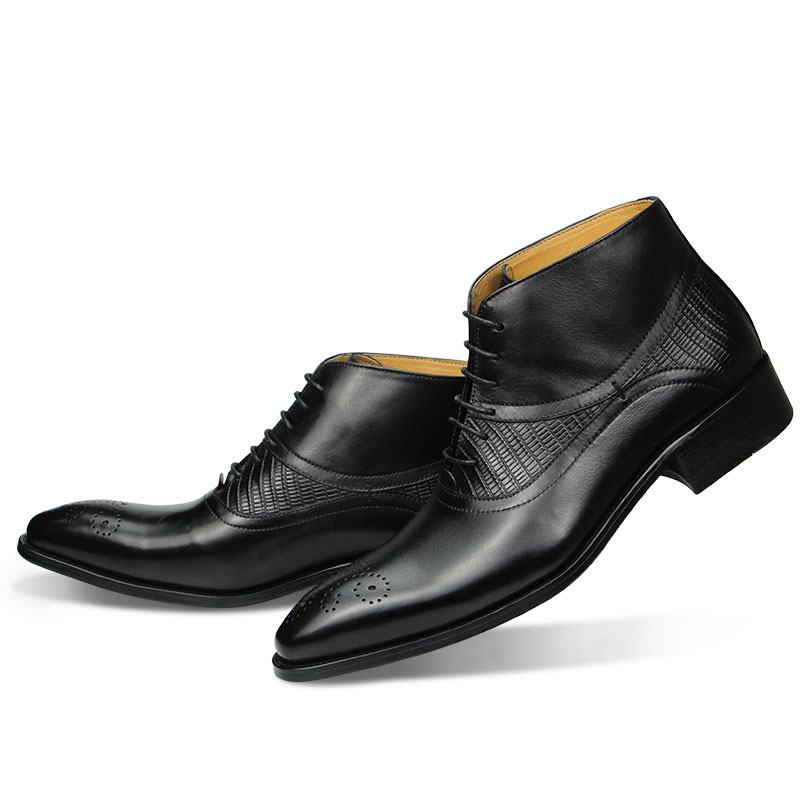 Genuine Leather Shoes Men's Bo - Leather Work Factory ulasan dan harga