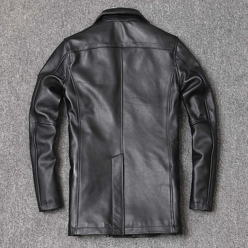 Genuine Leather Jacket Men's T - Leather Work Jacket ulasan dan harga