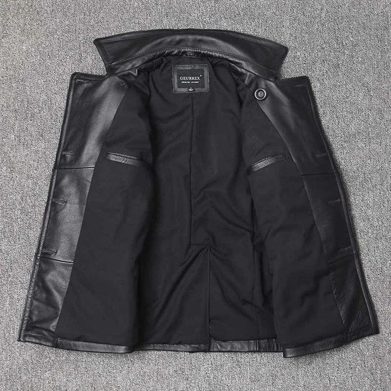 Genuine Leather Jacket Men's T - Leather Work Jacket ulasan dan harga