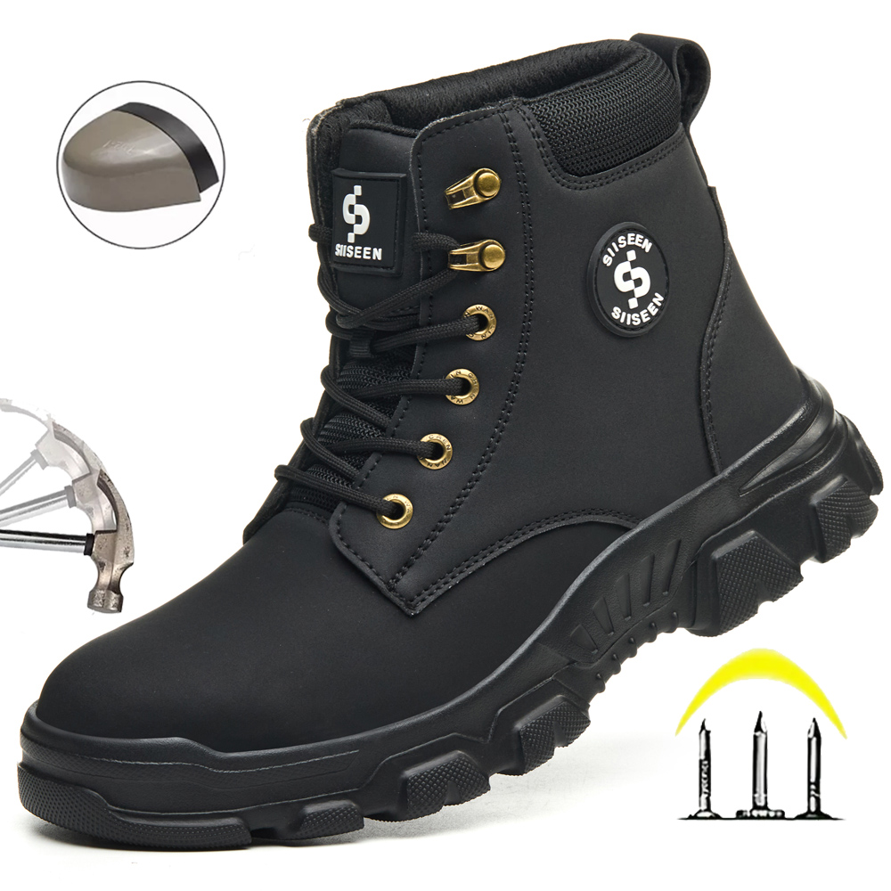 Men's Safety Shoes Steel Toe A - Leather Work Factory ulasan dan harga