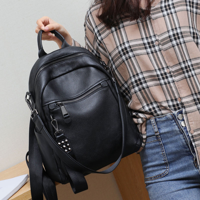 New Women's Backpacks Fashion  - Leather Work Backpack ulasan dan harga