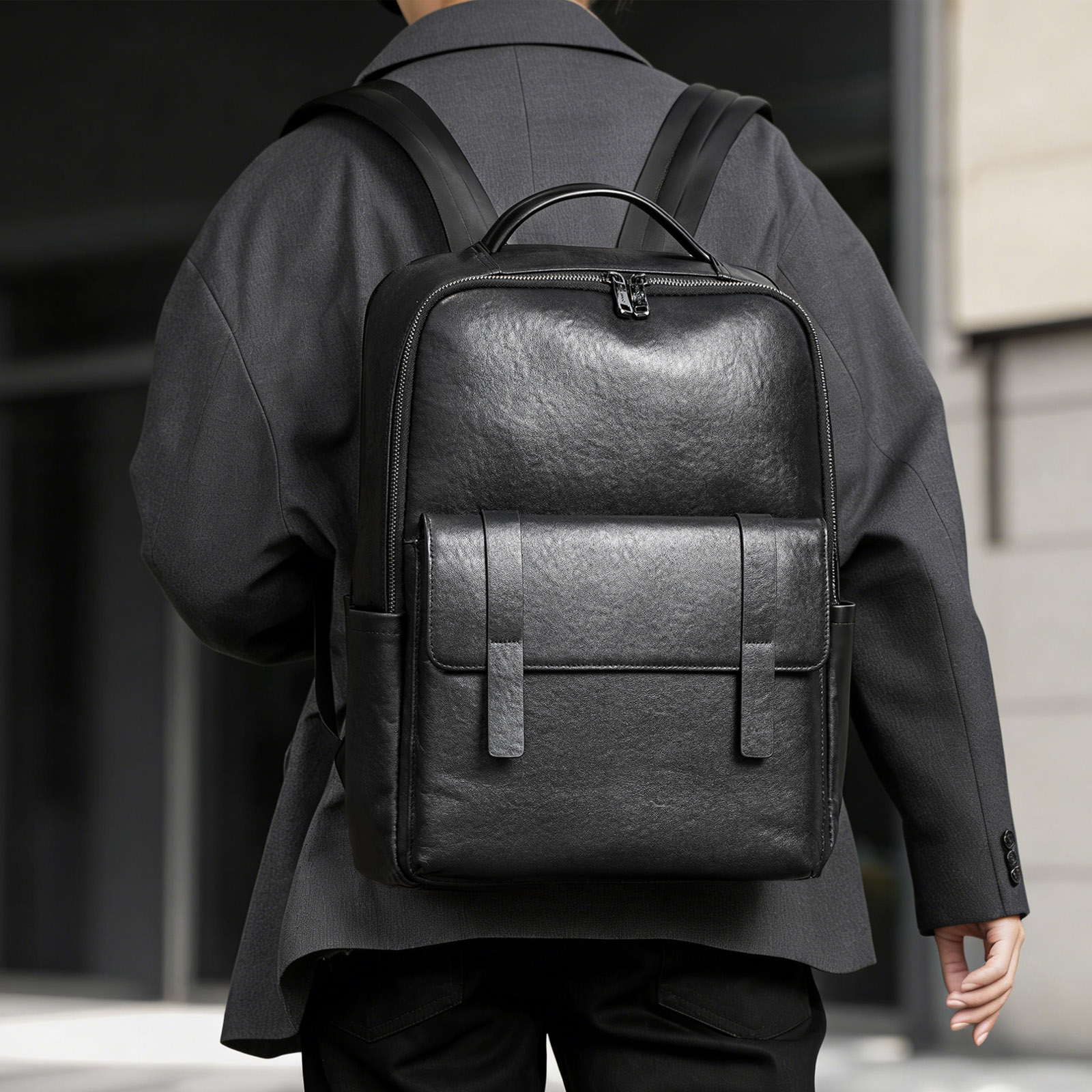 Stylish Genuine Leather Backpa - Leather Work Rucksack Mens ulasan dan harga