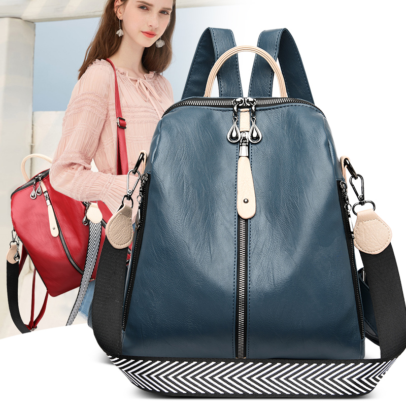 Fashion Backpack Women Soft Le - Leather Work Backpack ulasan dan harga