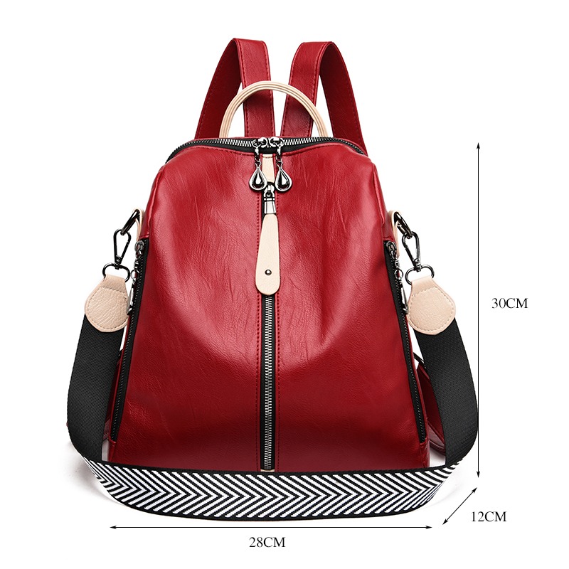 Fashion Backpack Women Soft Le - Leather Work Backpack ulasan dan harga