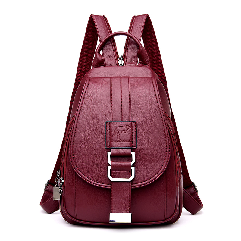 HOT 6 Color Women Backpacks Wo - Leather Work Backpack ulasan dan harga