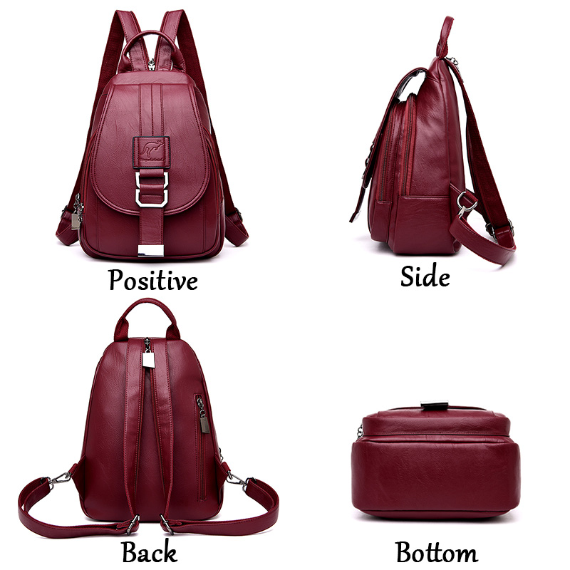 HOT 6 Color Women Backpacks Wo - Leather Work Backpack ulasan dan harga