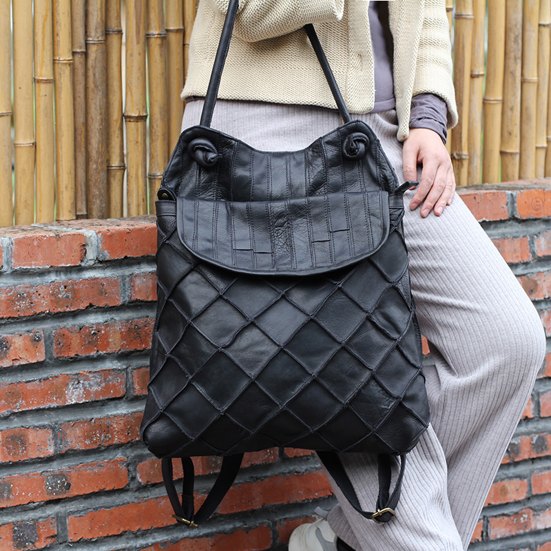 New European/American Backpack - Leather Work Backpack ulasan dan harga