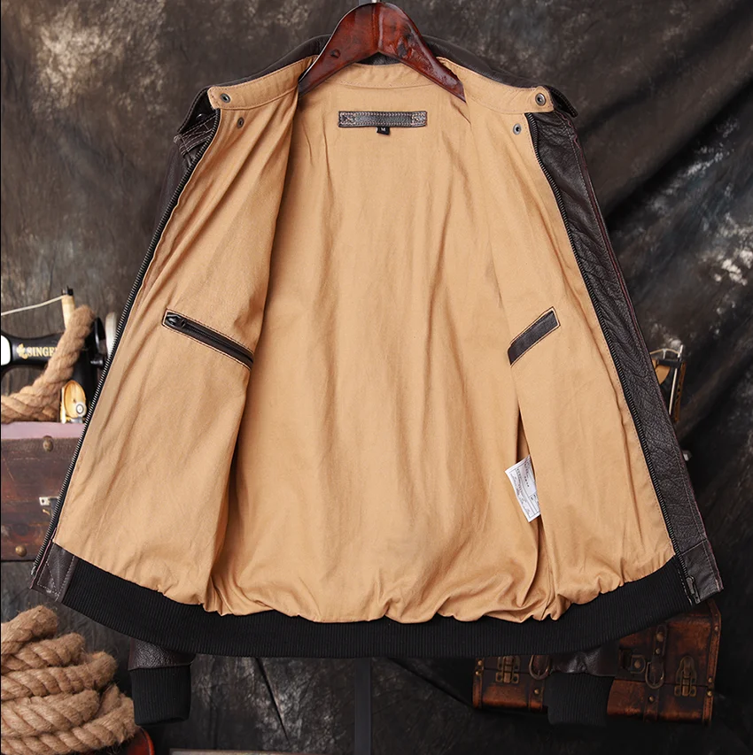 Bomber A2 Pilot Genuine Leathe - Leather Work Jacket ulasan dan harga