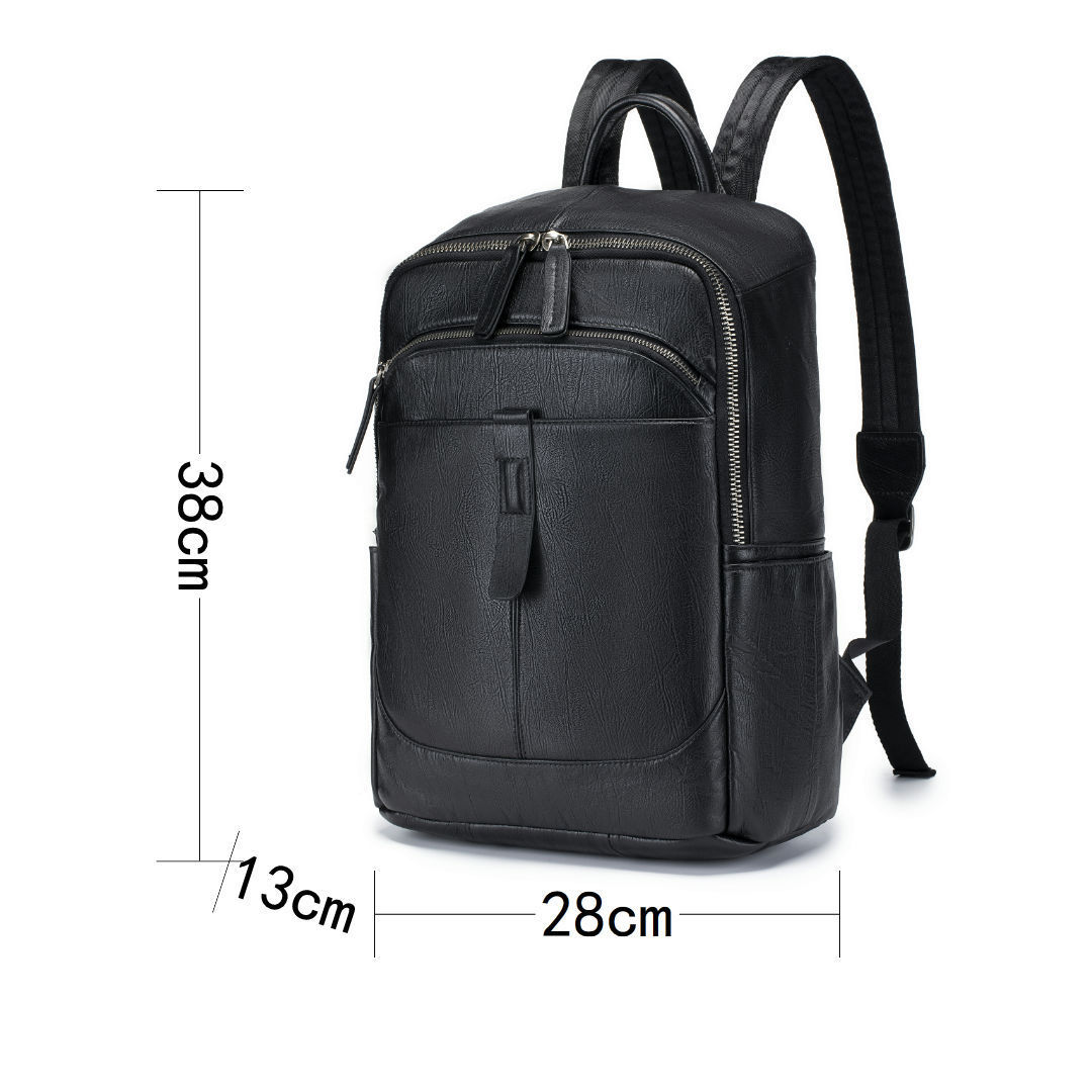 Black Man Genuine Leather Back - Leather Work Rucksack Mens ulasan dan harga