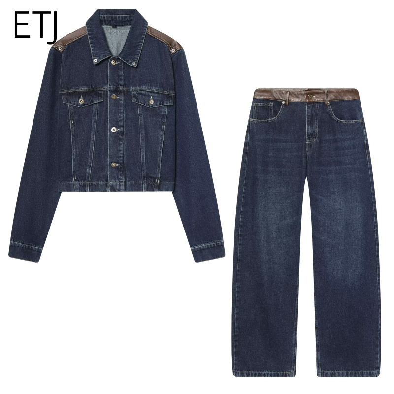 ETJ Women's Denim Jacket & Jea - Leather Work Jacket ulasan dan harga