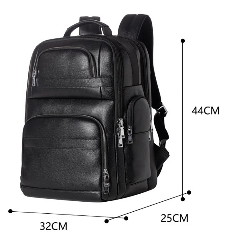 Luufan Genuine Leather Backpac - Leather Work Rucksack Mens ulasan dan harga