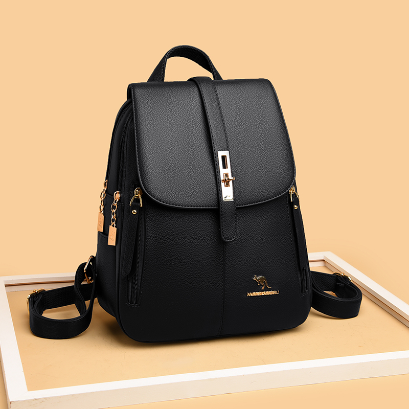 Luxury Women Leather Backpacks - Leather Work Backpack ulasan dan harga