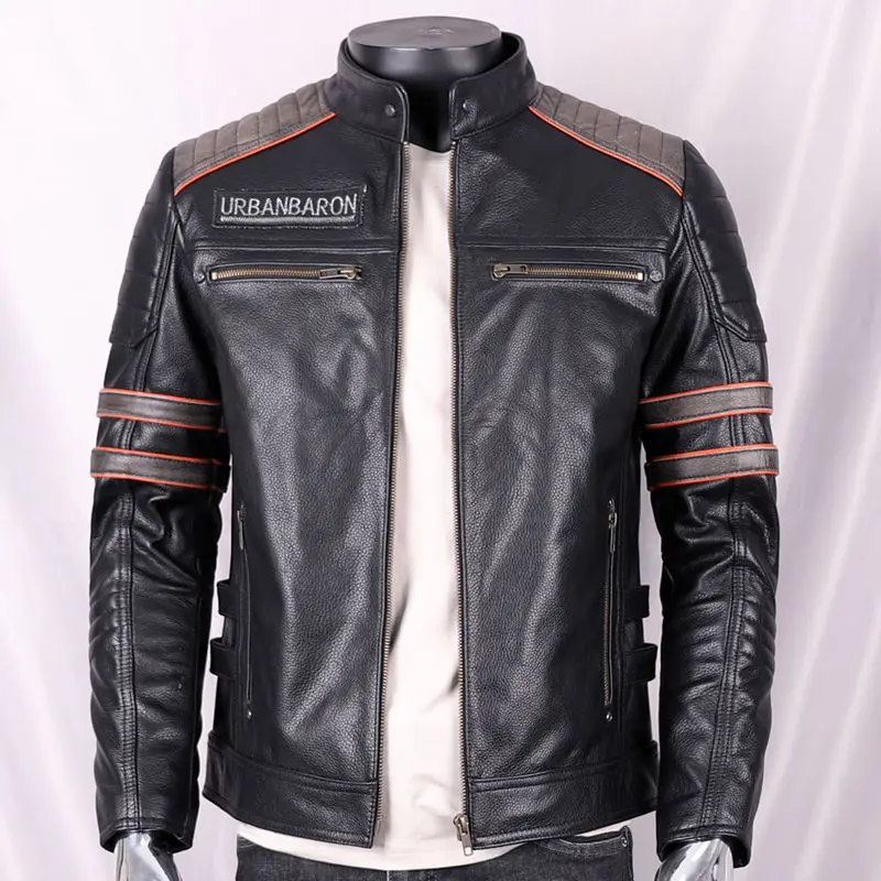 Genuine Leather Jacket For Men - Leather Work Jacket ulasan dan harga