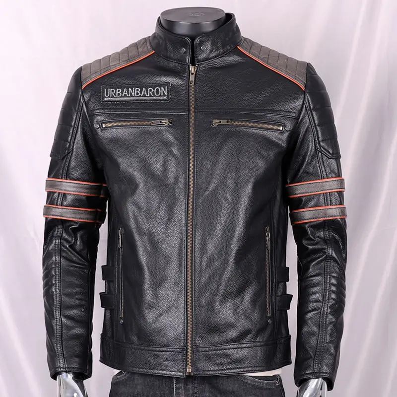 Genuine Leather Jacket For Men - Leather Work Jacket ulasan dan harga