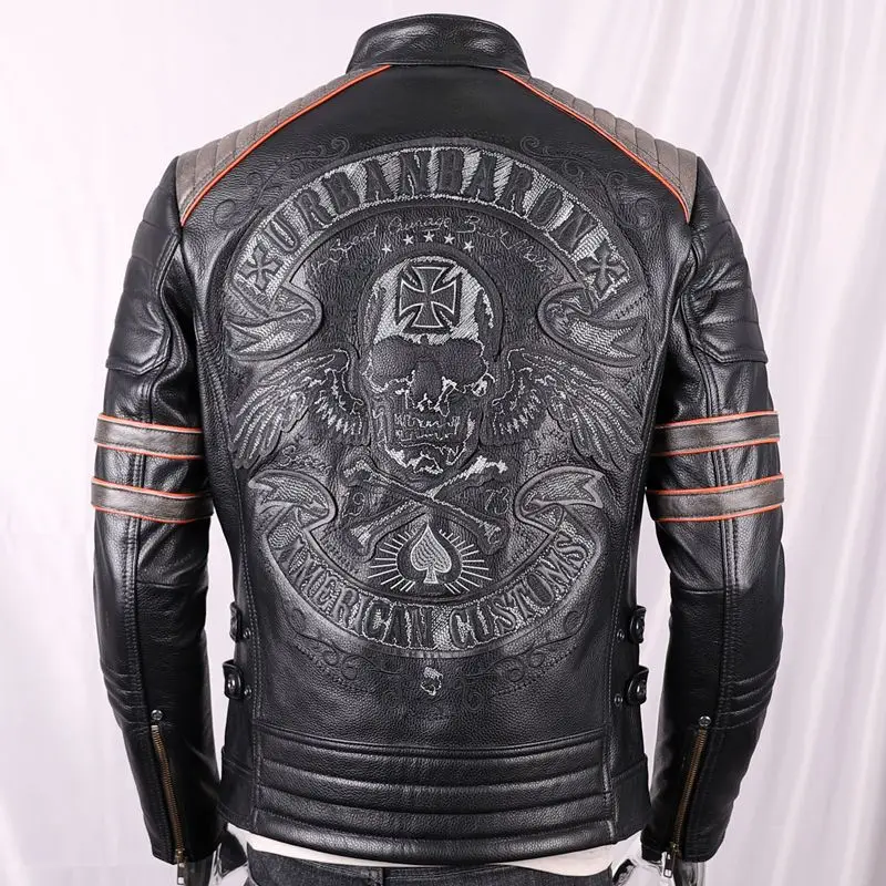 Genuine Leather Jacket For Men - Leather Work Jacket ulasan dan harga