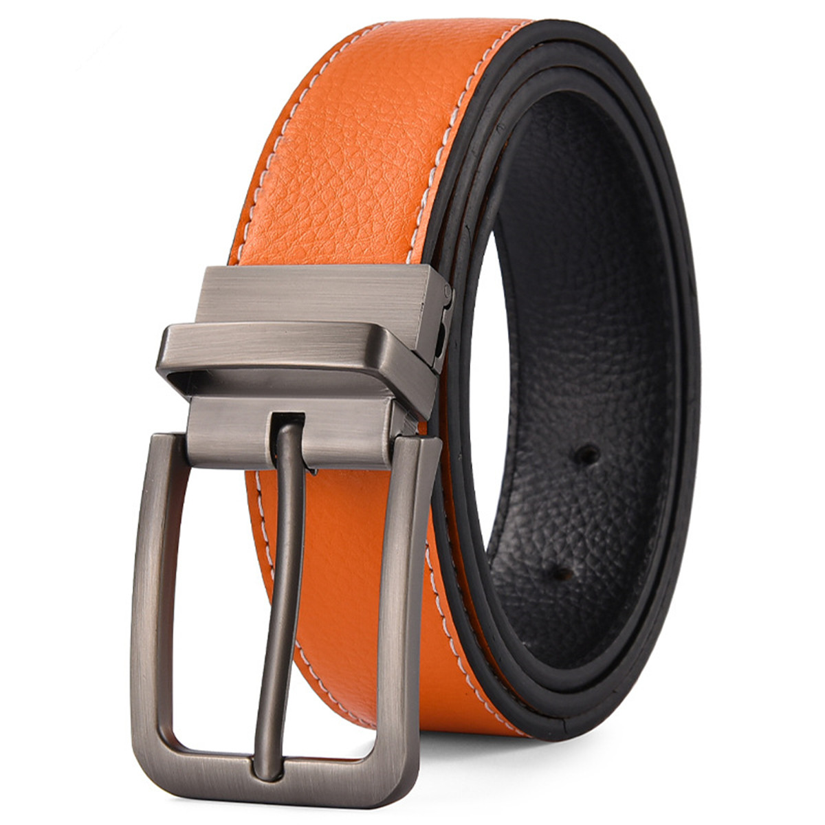 Reversible Pin Buckle Men's Be - Leather Work Jeans ulasan dan harga