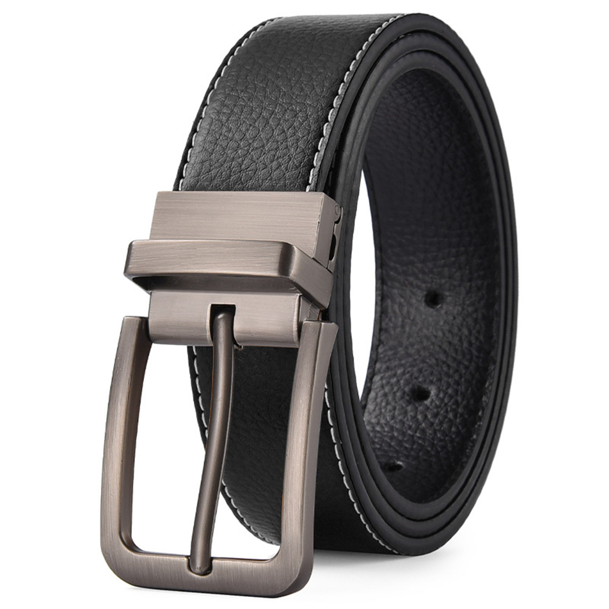 Reversible Pin Buckle Men's Be - Leather Work Jeans ulasan dan harga