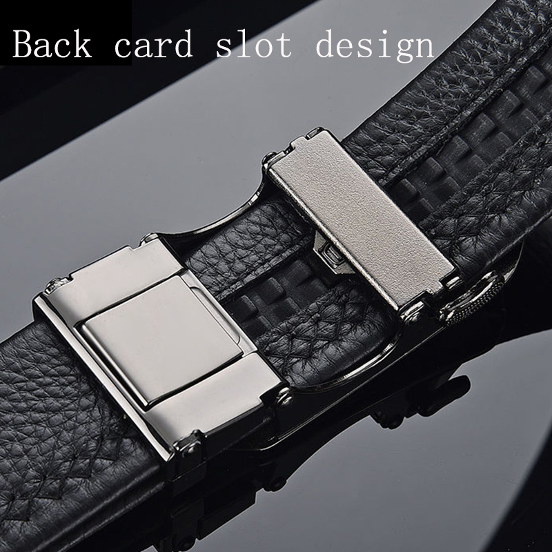 Belt Men Automatic Buckle Belt - Leather Work Jeans ulasan dan harga