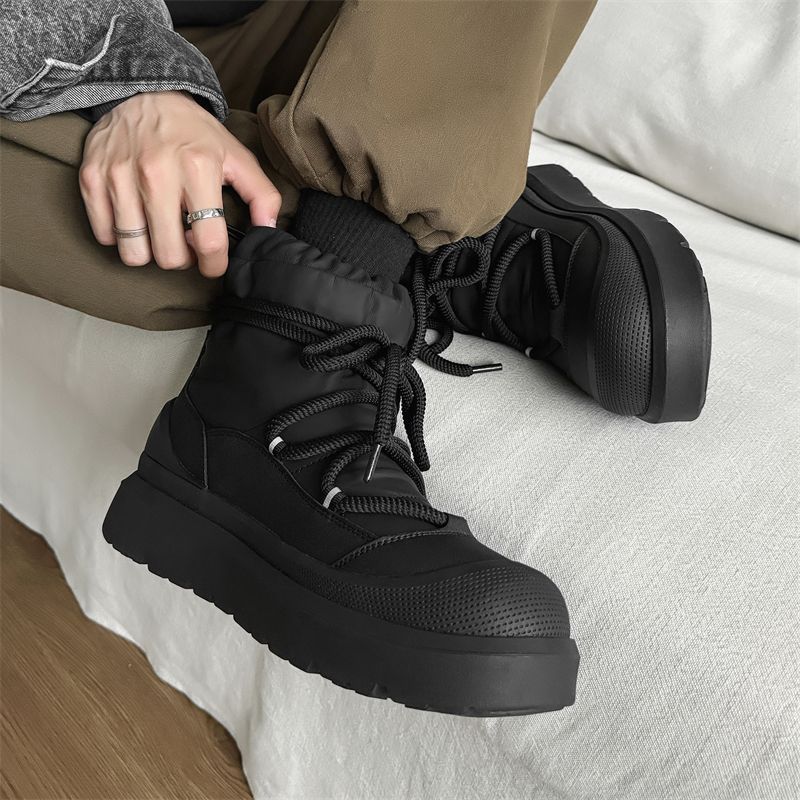 Designer New Men's Snow Boots  - Leather Work Flats ulasan dan harga