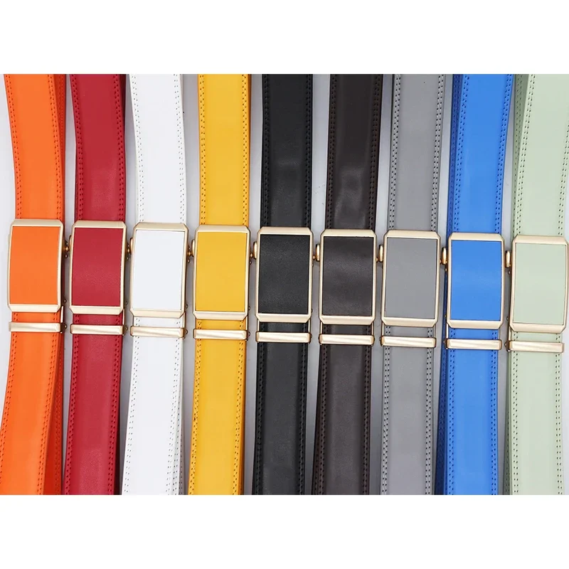 Men Genuine Leather Belt Busin - Leather Work Jeans ulasan dan harga