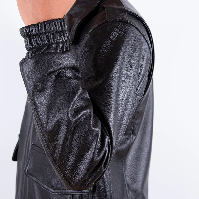 2024 New Plus Size 8XL Men's w - Leather Work Jacket ulasan dan harga