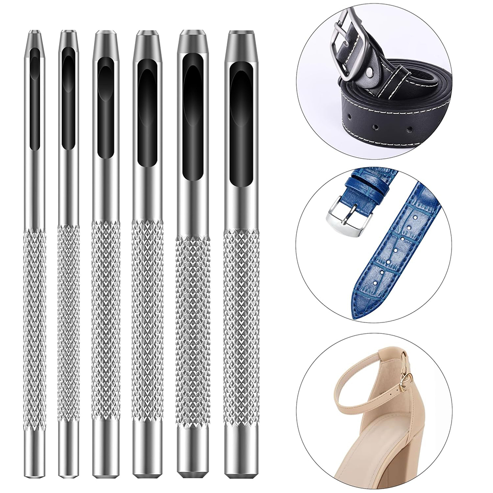 High-Quality 6pcs 1-5mm Hollow - Leatherwork Punch ulasan dan harga