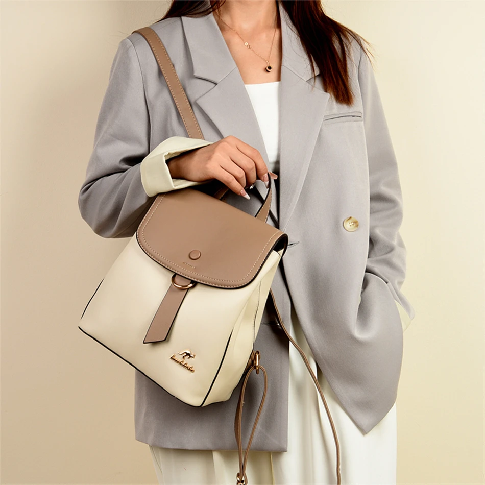 2024 High Quality Fashion Prin - Leather Work Backpack ulasan dan harga