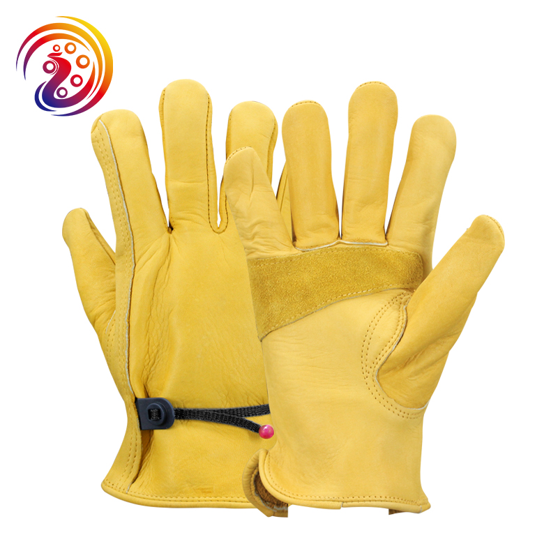 Work Gloves Cowhide Leather Fa - Leather Work Factory ulasan dan harga