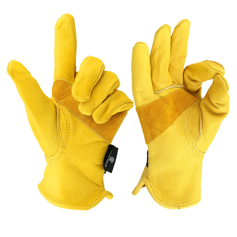 Work Gloves Cowhide Leather Fa - Leather Work Factory ulasan dan harga