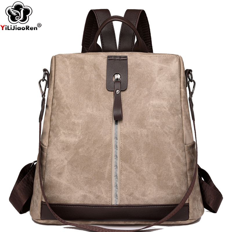 Fashion Anti-theft Backpack Fe - Leather Work Backpack ulasan dan harga