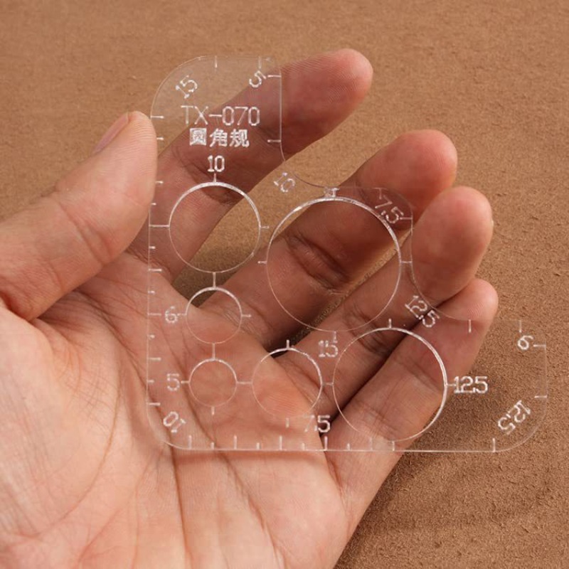 Acrylic R Shaped Corner Cutter - Leatherwork Ruler ulasan dan harga
