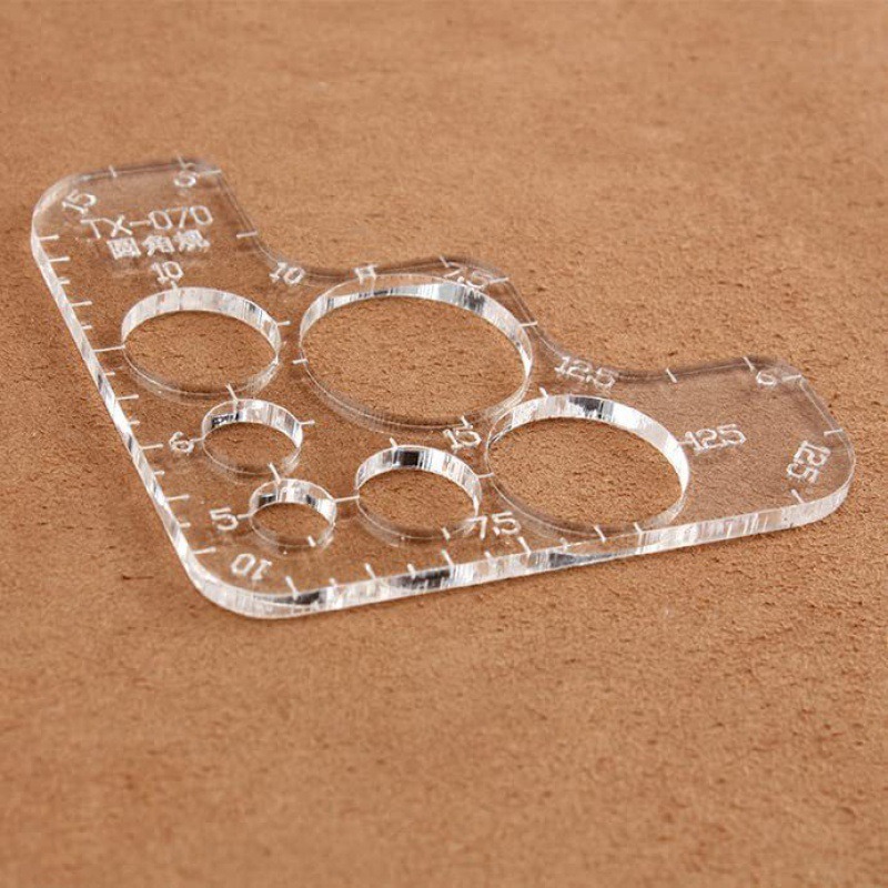 Acrylic R Shaped Corner Cutter - Leatherwork Ruler ulasan dan harga
