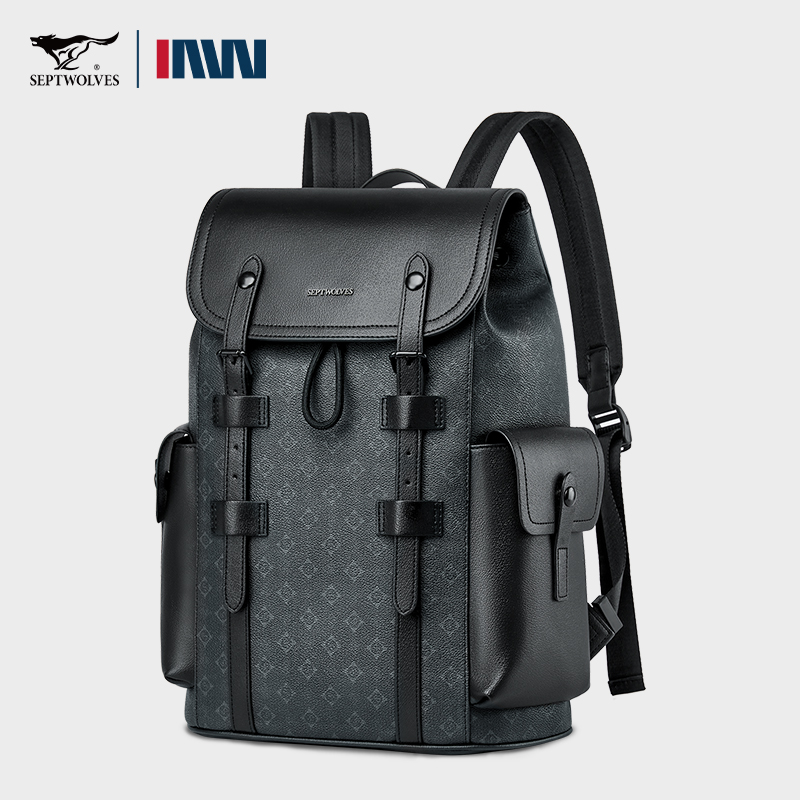 Septwolves High Quality Busine - Leather Work Rucksack Mens ulasan dan harga