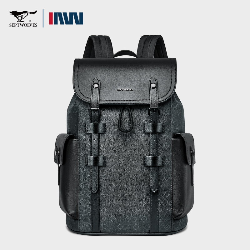 Septwolves High Quality Busine - Leather Work Rucksack Mens ulasan dan harga