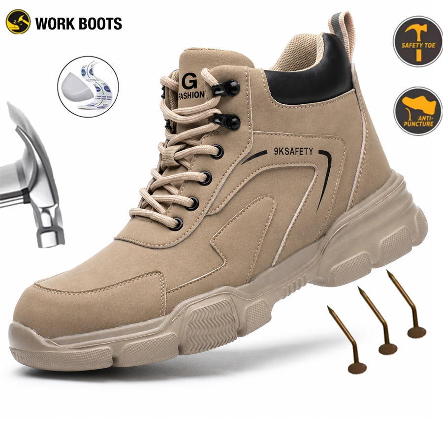 Men's Safety Shoes Men's Anti  - Leather Work Factory ulasan dan harga