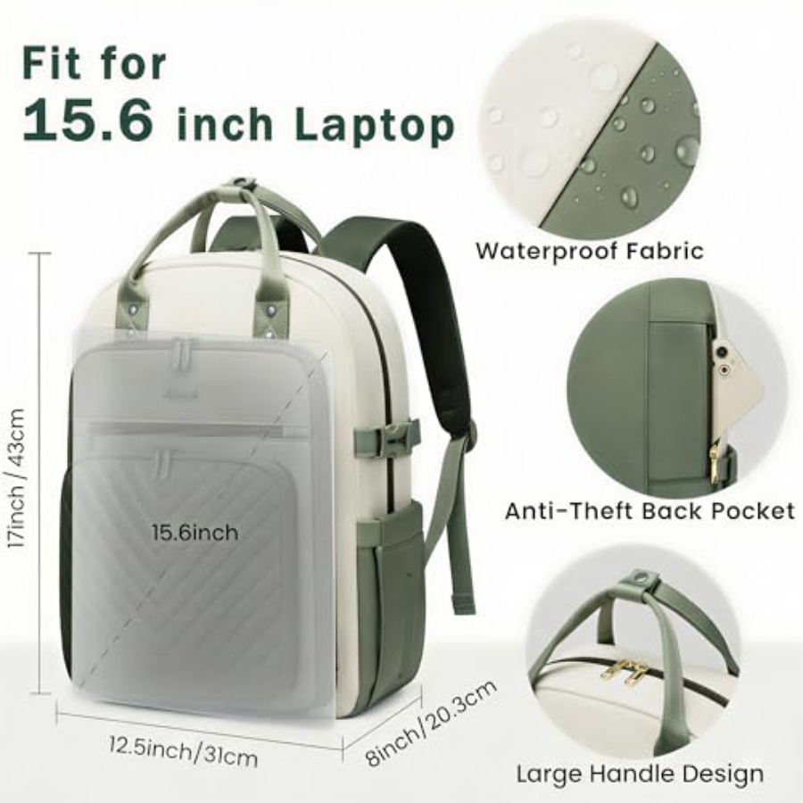 Laptop Backpack for Women, Wat - Leather Work Backpack ulasan dan harga