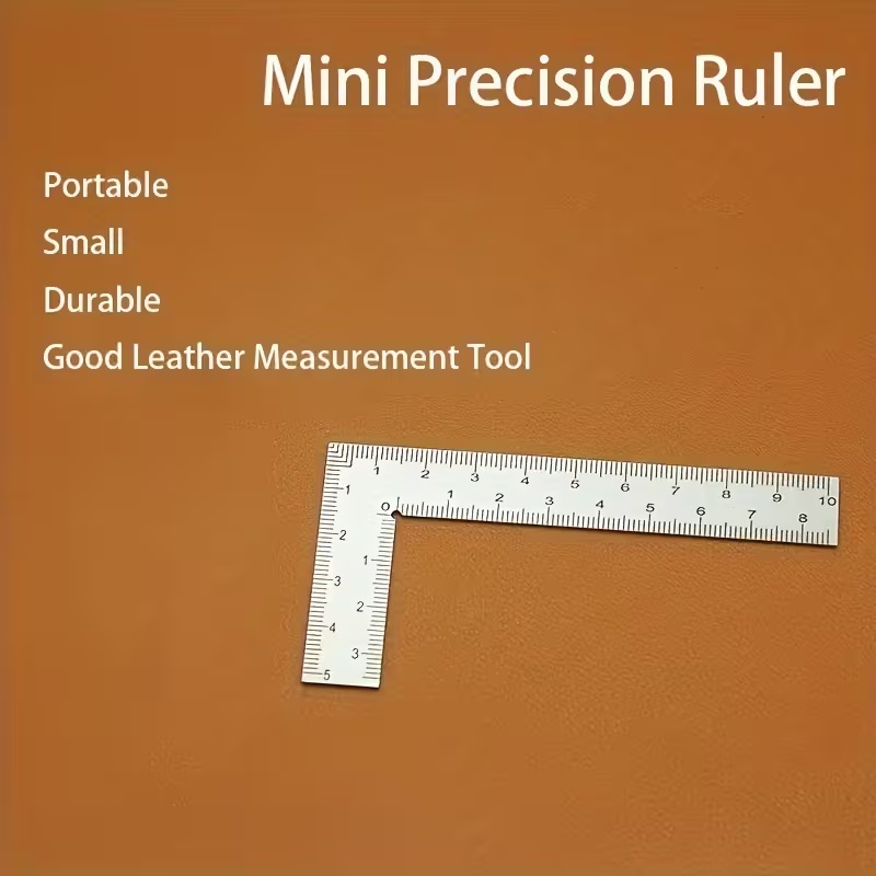 Mini L-Shaped Stainless Steel  - Leatherwork Ruler ulasan dan harga