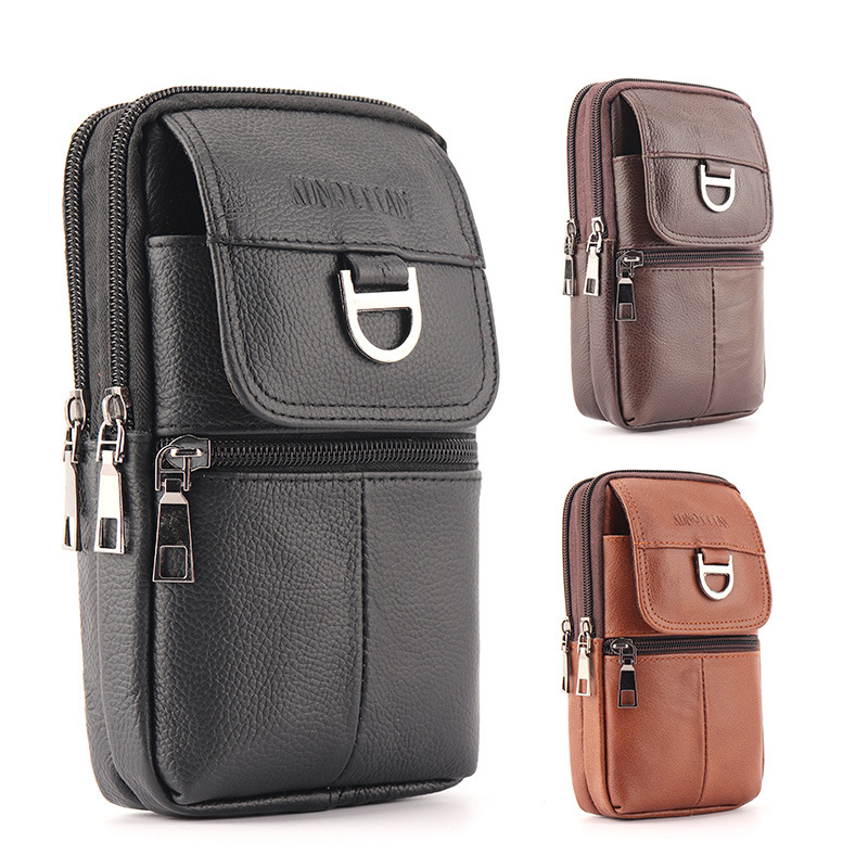 Men's Leather Waist Bag - Larg - Leather Work Backpack ulasan dan harga