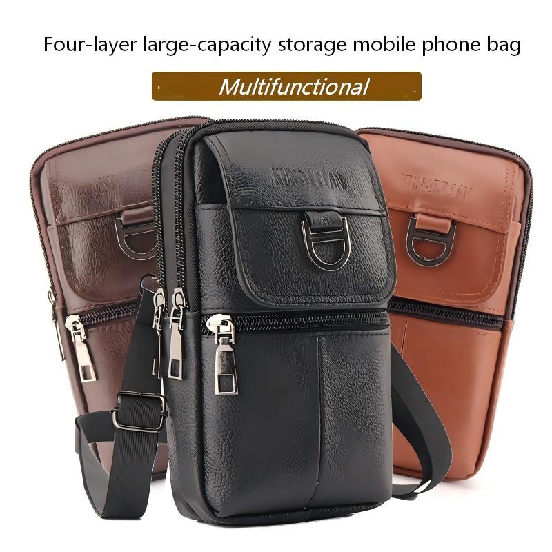 Men's Leather Waist Bag - Larg - Leather Work Backpack ulasan dan harga