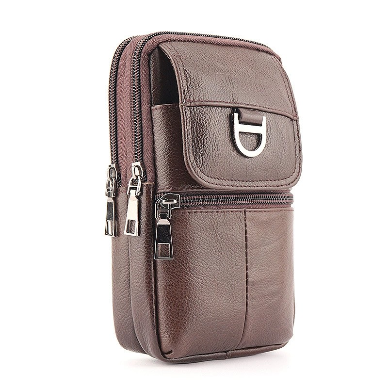 Men's Leather Waist Bag - Larg - Leather Work Backpack ulasan dan harga