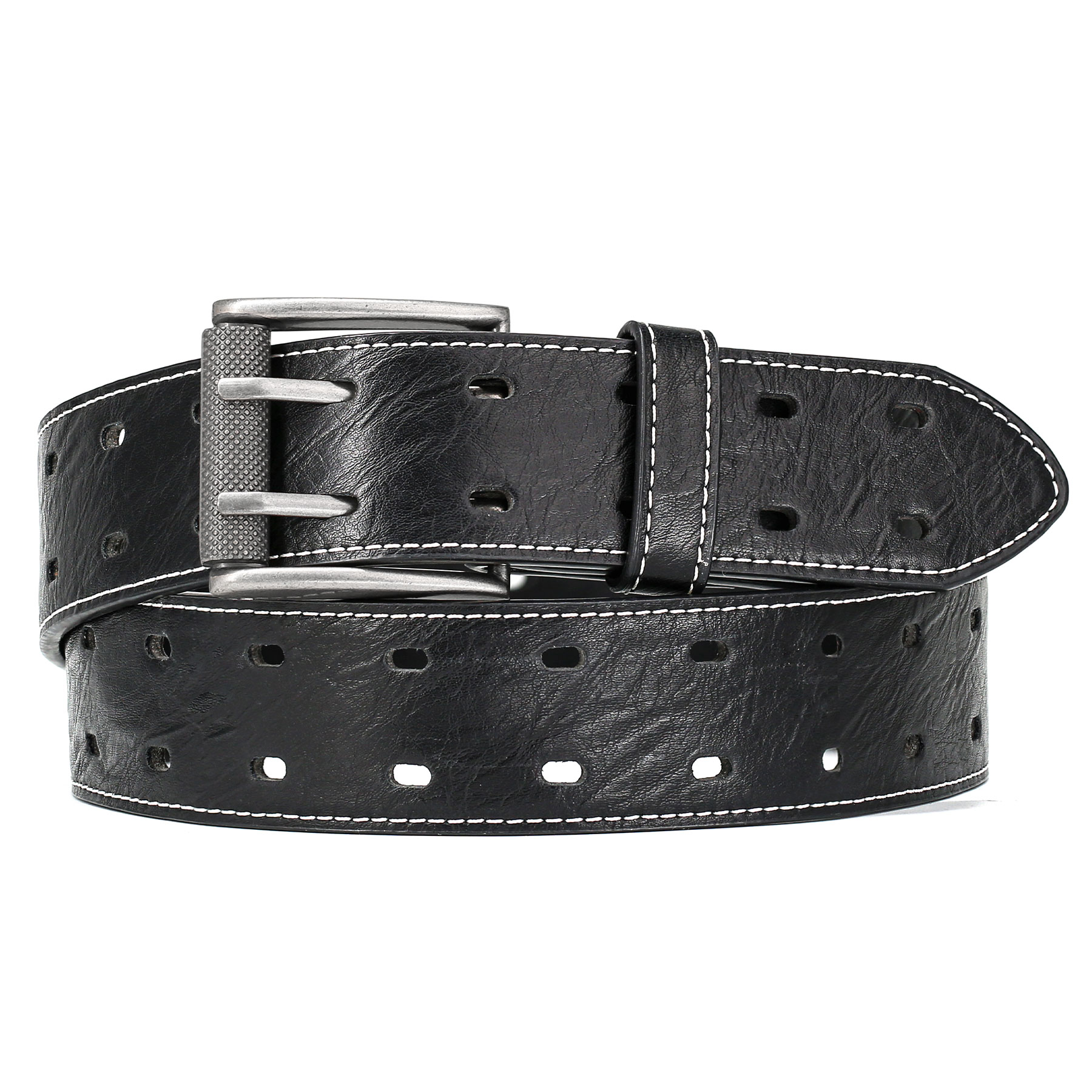 Men Classic Double Prong Belt  - Leather Work Jeans ulasan dan harga