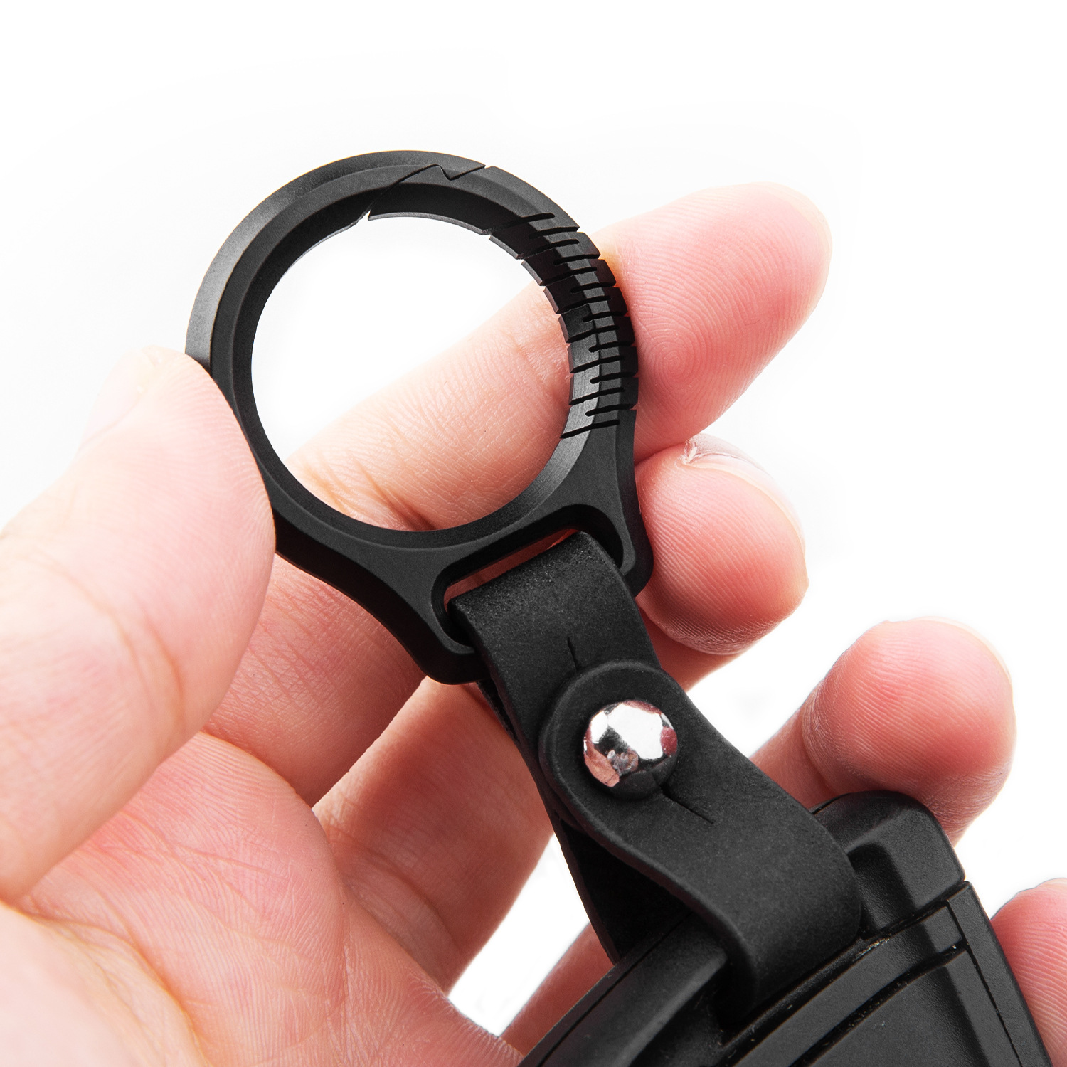 Black Titanium Key Chain Luxur - Leatherwork Ruler ulasan dan harga