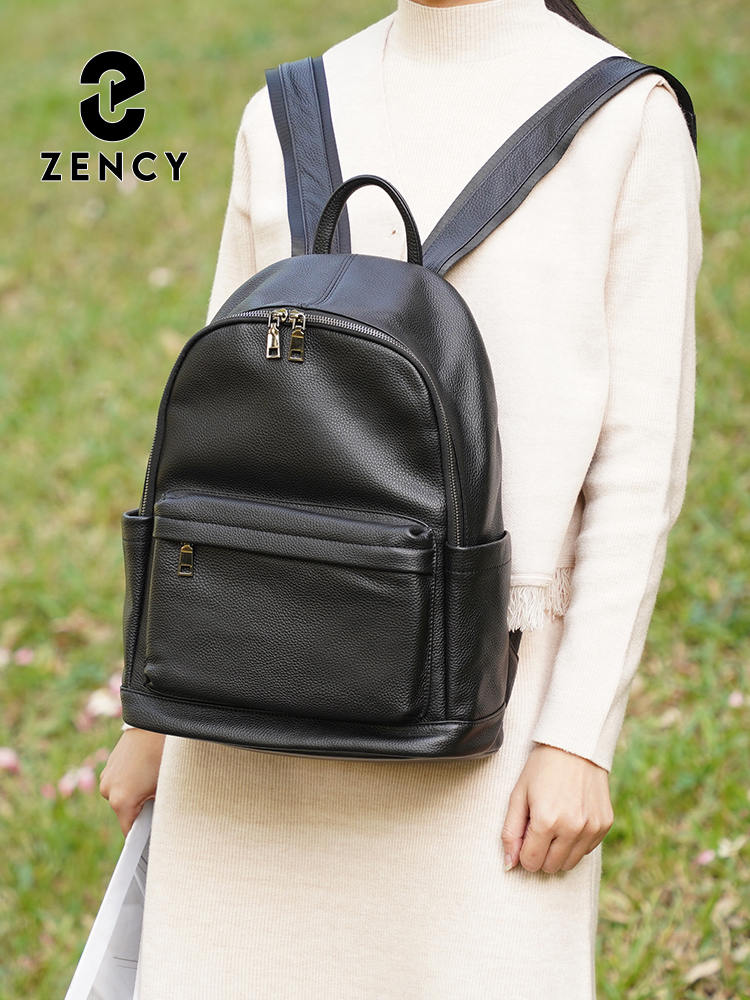 Zency Men Backpack Cow Leather - Leather Work Rucksack Mens ulasan dan harga
