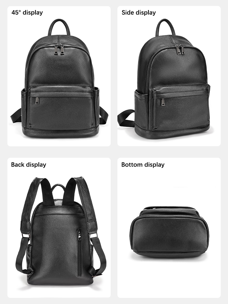Zency Men Backpack Cow Leather - Leather Work Rucksack Mens ulasan dan harga