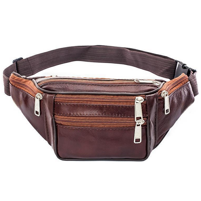 Leather Men Waist Chest Bag Th - Leatherwork Fasteners ulasan dan harga